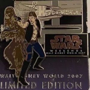 Disney Star Wars Weekends 2007 - Han Solo & Chewbacca Limited Edition Pin